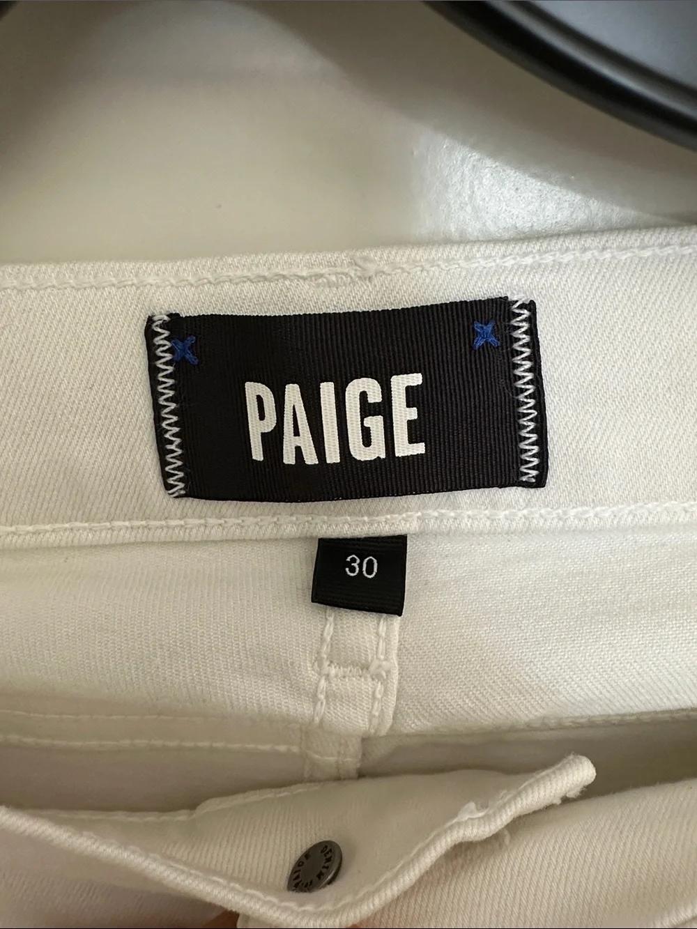 PAIGE Men’s White Slim Straight Jeans
